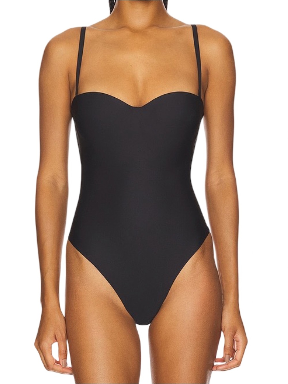 SKIMS Women’s Size S Black Body Molded Underwire Thong Back Bodysuit